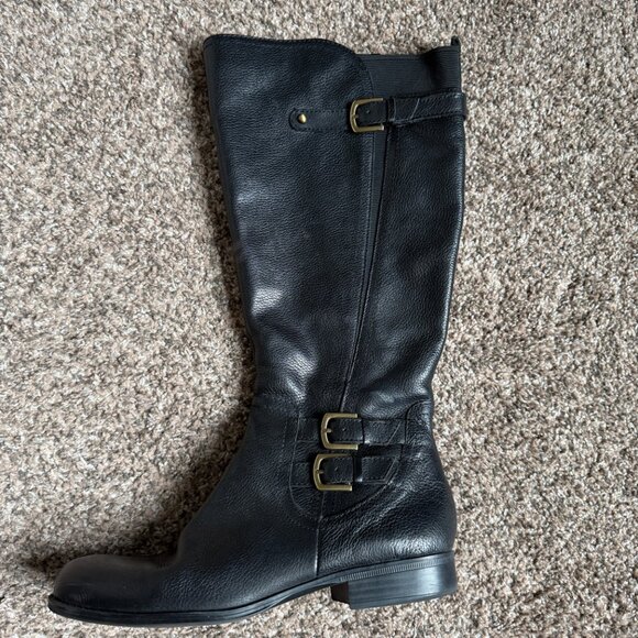 Naturalizer N5 Comfort Johanna Wide Shaft Knee High Riding Boot, Size 9M, Black - Picture 9 of 16